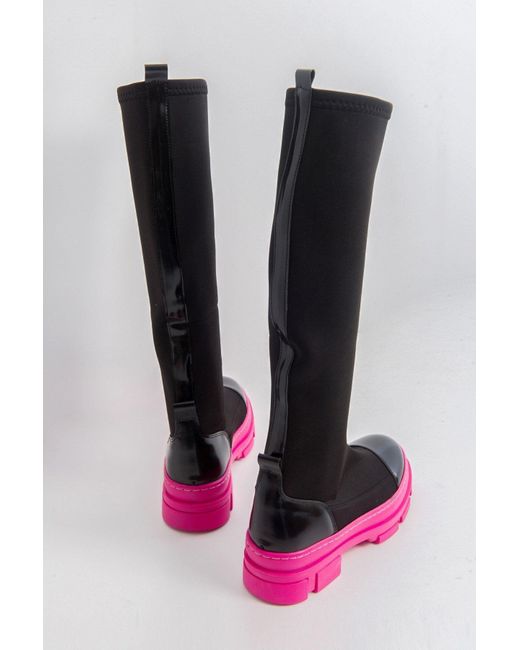 Prologue Shoes Brown Bella & Fuchsia Scuba Boot