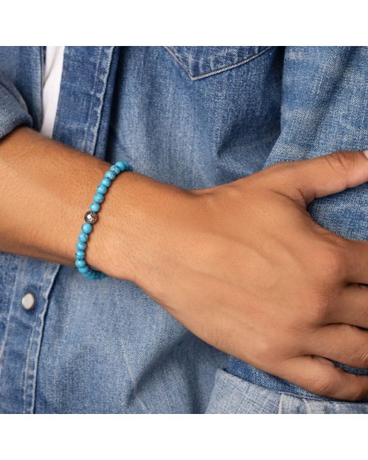 Nialaya Blue Wristband With And for men