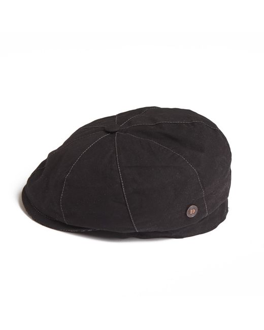 Dasmarca Hats Black Josh Italian Waterproof Newsboy Bakerboy Cap for men