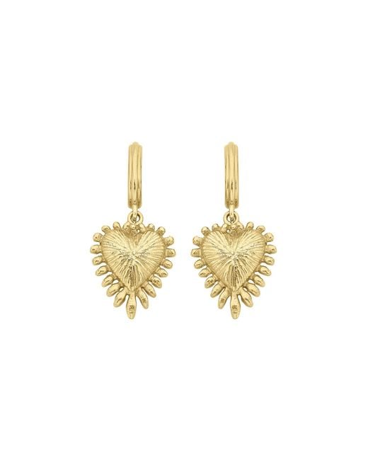 Zoe & Morgan Metallic Mini Heart Rays Earrings