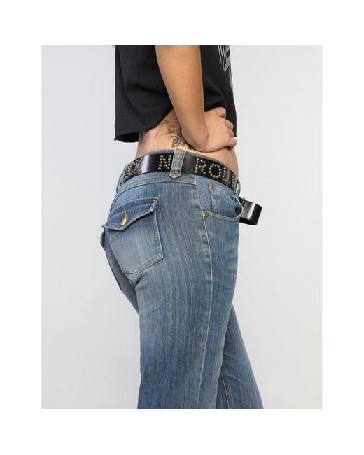 Stuart Trevor Black S'X D'Ugs & Rock N Roll Studded Leather Thin Belt