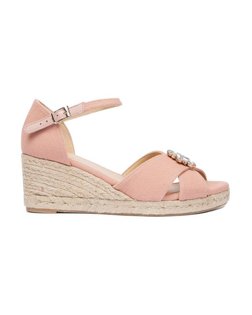 Joyasol Pink Flora Espadrille Blush