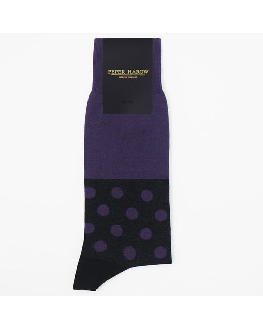 Peper Harow - Made in England Blue Mayfair Socks – for men