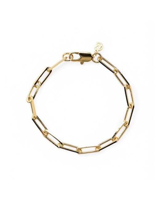 Miss Cecilia Metallic Classic Paperclip Chain Bracelet