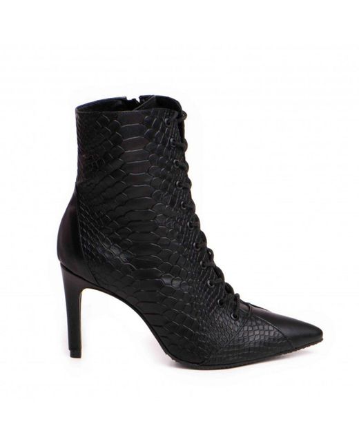 The 5Th Element Black Daria Mid-Ankle Slim Boots