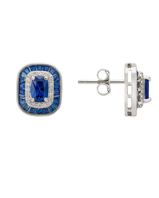 Latelita London Blue Great Gatsby Stud Earrings Sapphire
