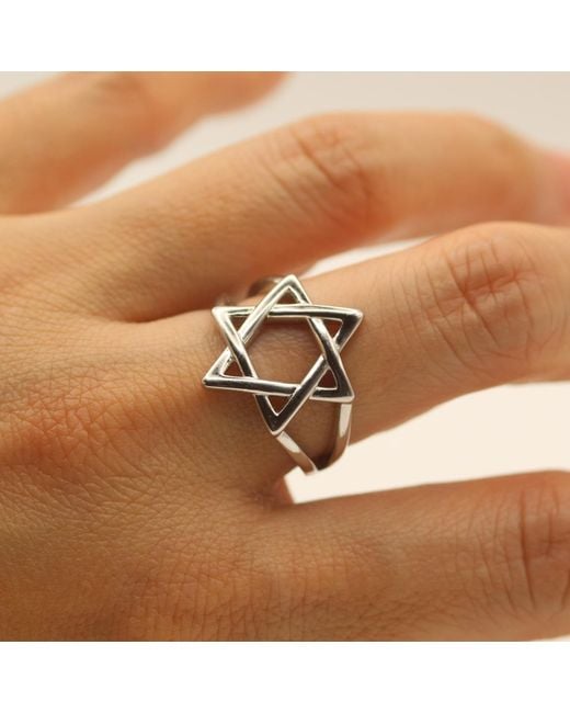 VicStoneNYC Fine Jewelry Metallic Six Pointed Star Ring