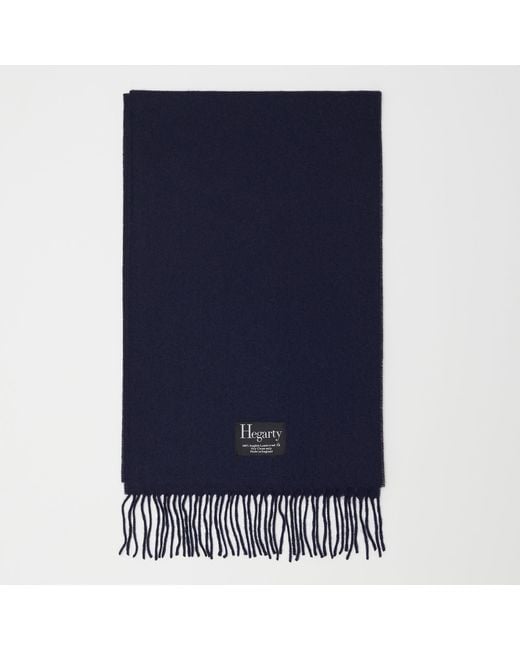 Hegarty Blue Lambswool Scarf for men