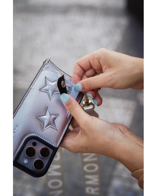 Harmonia Ny Blue Stars Crossbody Iphone Fifteen Case Wallet