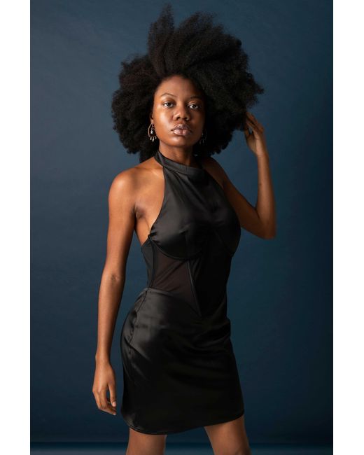 The Gt Atelier Black Halterneck Dress