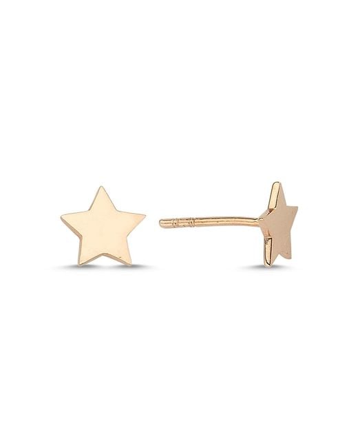 Ecce | Artisan Diamonds White Single 14K Star Earring