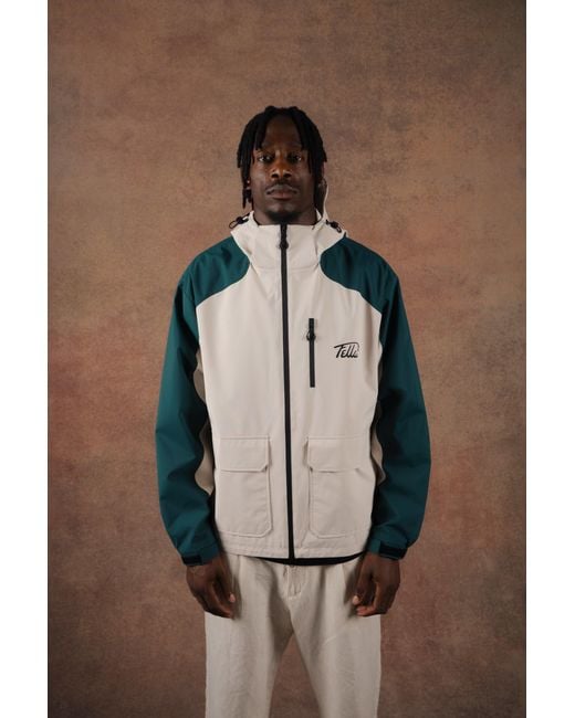 FELLA SWIM Green Panel Tech Jacket for men