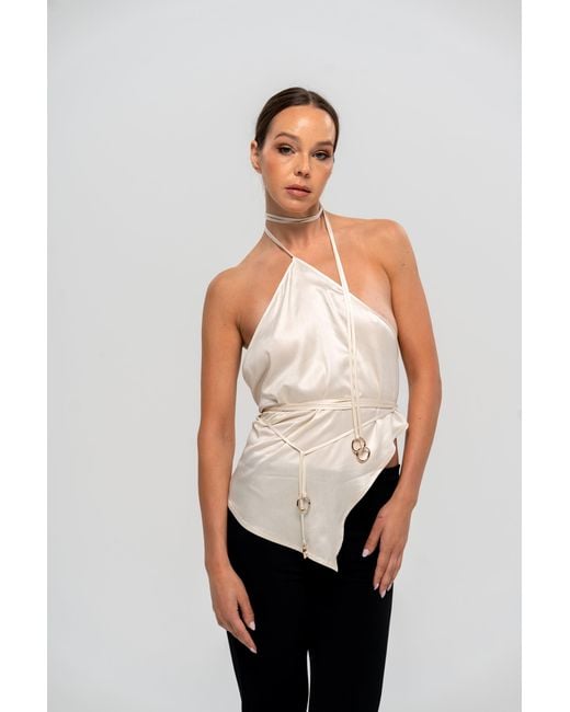 The Ethos Studio Natural Thalassa Wrap-Top