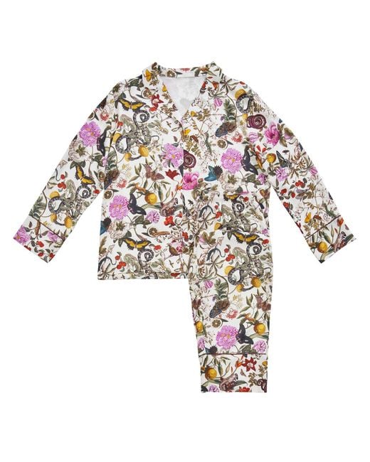 Fable England White Floral Engravings Pyjamas