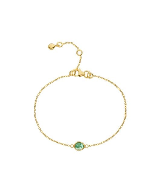 Auree Jewellery Metallic Hampton Emerald & Gold Vermeil Bracelet
