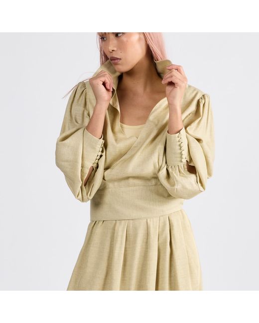Dref Natural Cosmo Wrap Top