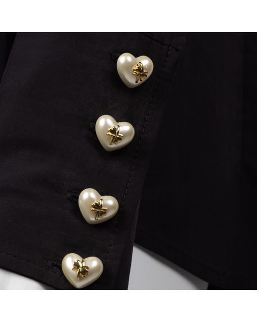 Laines London Black Laines Couture Hand Embellished & Snake Tie Shirt