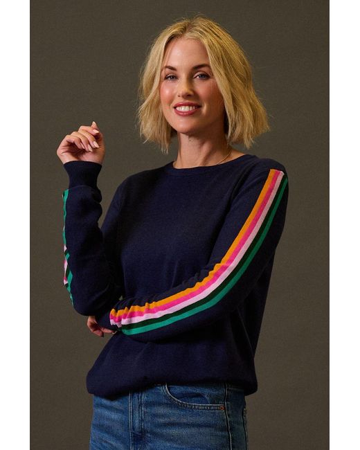 Sugarhill Blue Rita Sweater, Sports Stripe