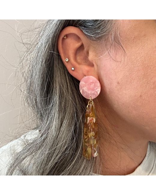 CLOSET REHAB Multicolor Petal Drop Earrings