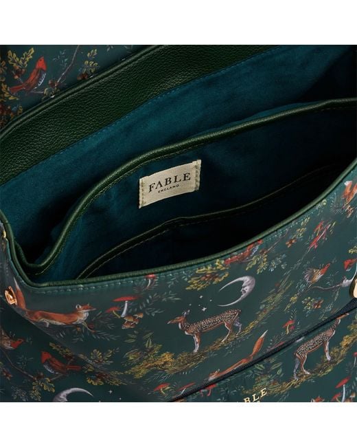 Fable England Green Into The Woods Buckle Backpack Medium