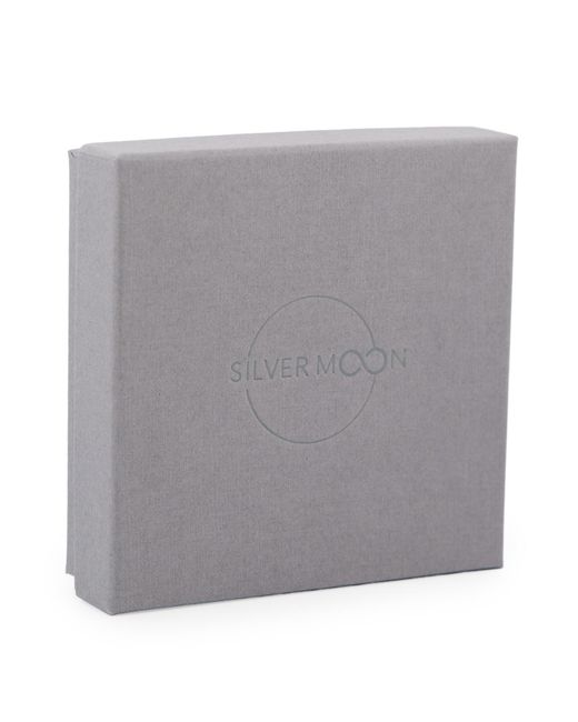 Silver Moon Metallic Sterling Necklace With Pearl