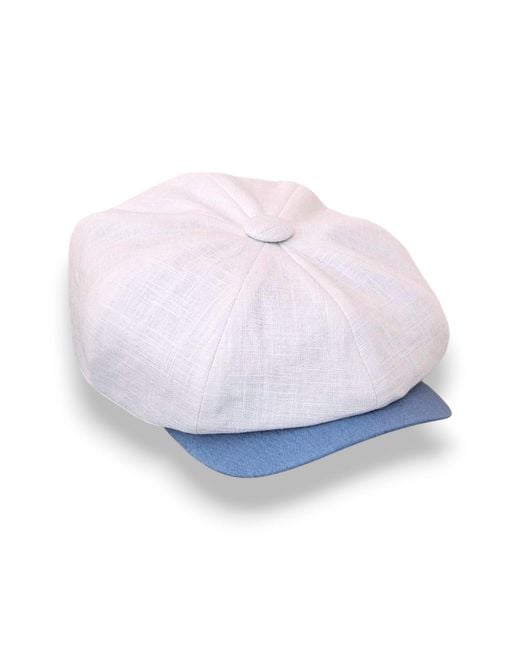 Mister Miller - Master Hatter White Albert's Sails Bakerboy Hat for men