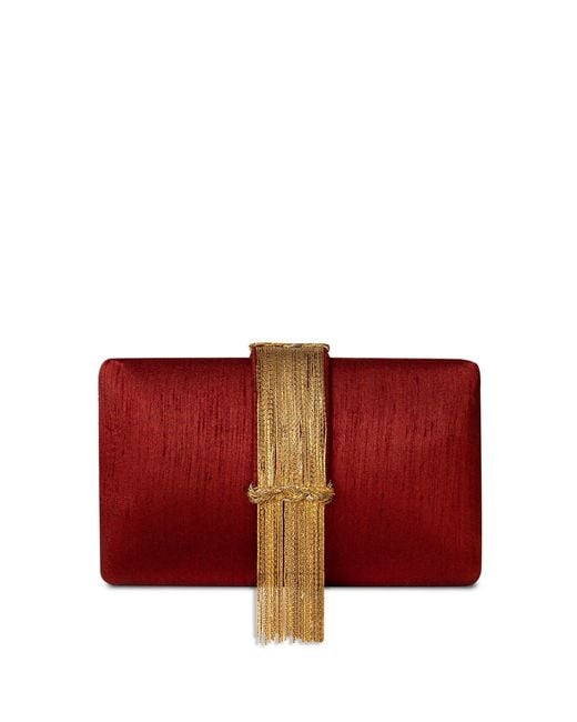 Simitri Red Cherry Fringe Clutch