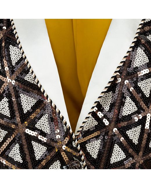 Boutique Kaotique Black Triangle Sequin Blazer