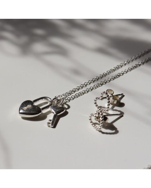 FV Jewellery Metallic The Heart Series Heart Lock & Key Necklace