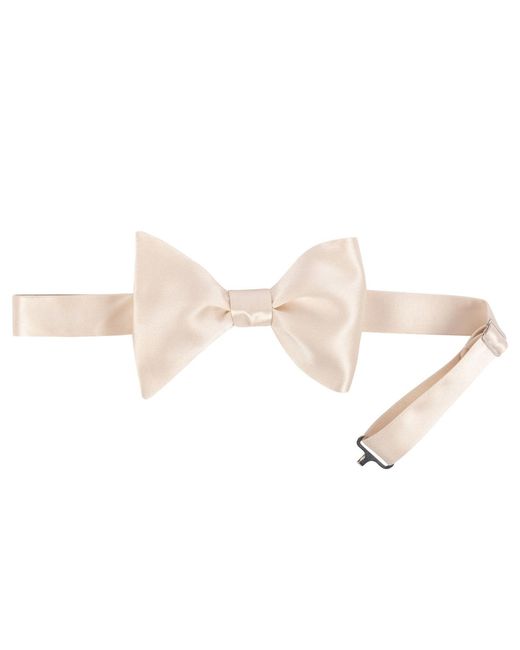 LE COLONEL Yellow Champagne Silk Bow Tie for men
