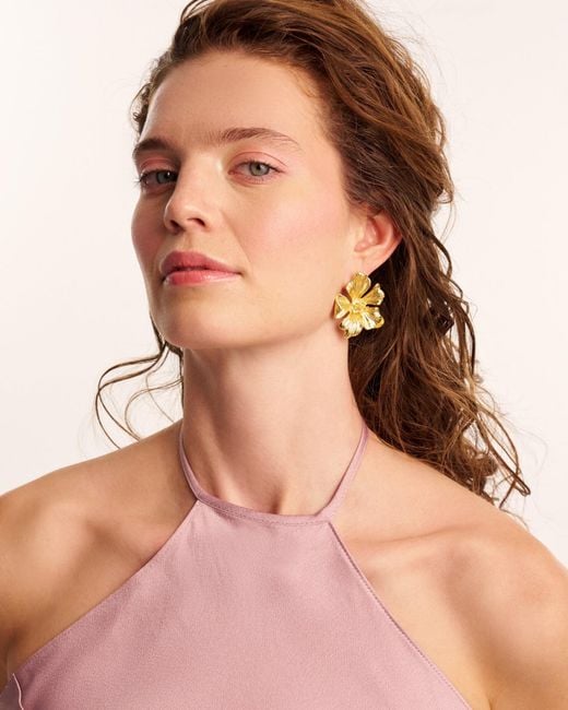 Kybele Studio Metallic Flora Earrings