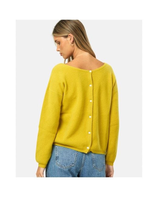 Helen Mcalinden Yellow Greta Ochre Cashmere Cardigan