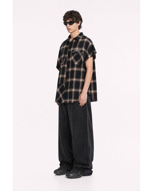 mysimplicated Black Atelier Division Sleeveless Shirt for men