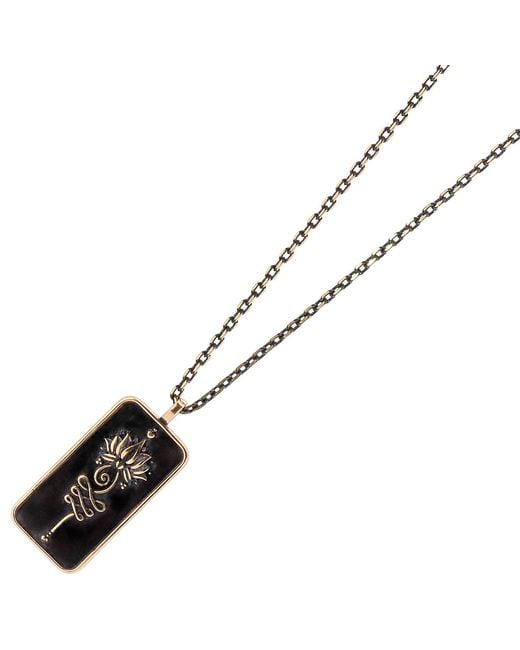 Ebru Jewelry Black Love Yourself Unalome Necklace