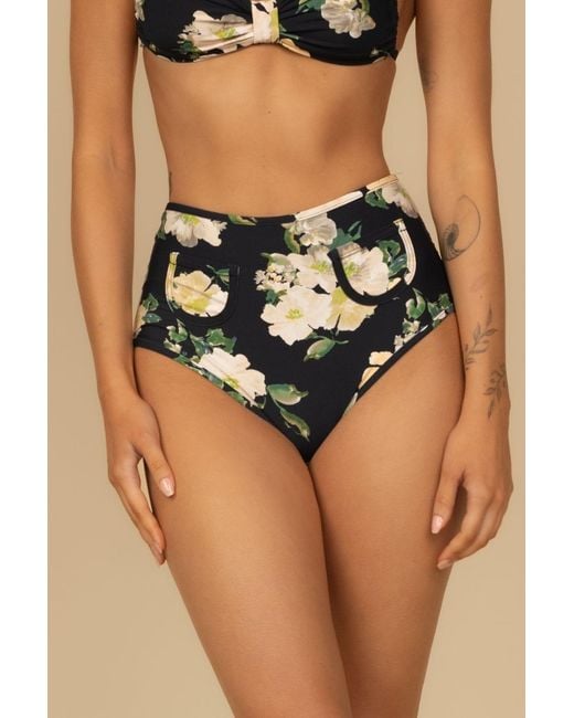 Montce Black Liz Floral Polly Bikini Bottom