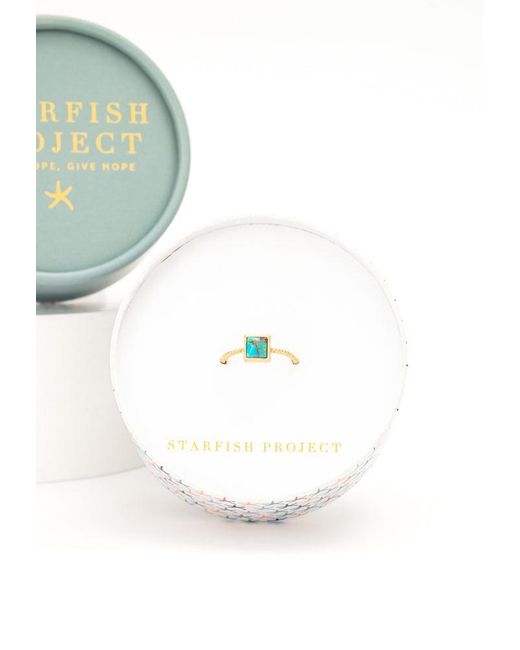 Starfish Project Blue Jayne Square Ring