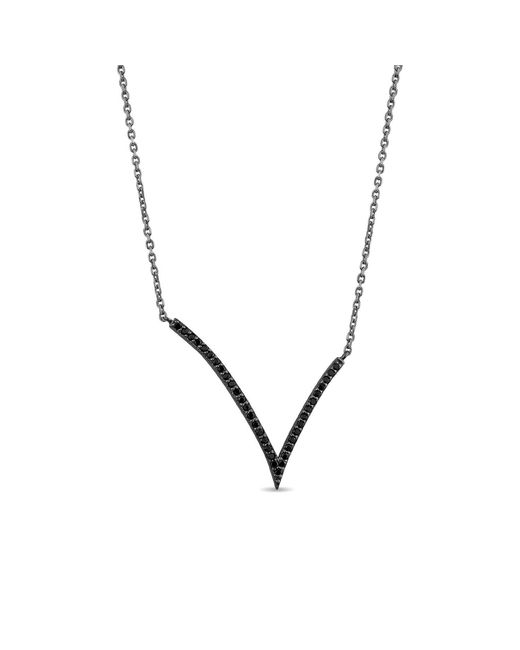 SALLY SKOUFIS Metallic Shine Necklace With Made Cz Diamond Stimulant