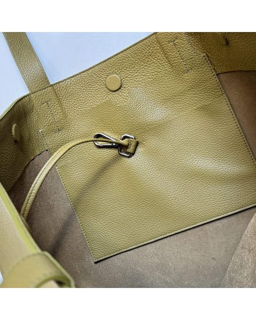 godi. Green The Eva Handmade Leather Tote Bag