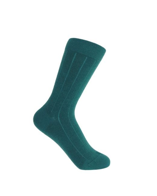 Peper Harow - Made in England Green Indulgent Cashmere Socks