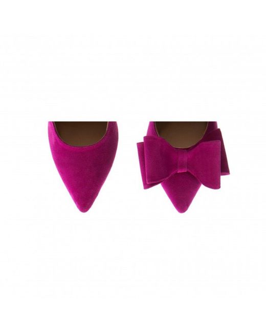 The 5Th Element Purple Suede Bow Pumps
