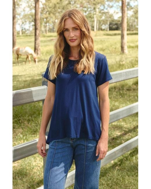 Adrift Clothing Blue Swing Tee