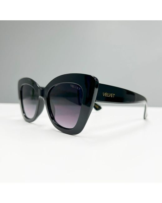 Velvet Eyewear Black Cat Eye Sunglass Style