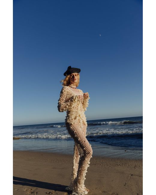 Andreeva White Handmade Crochet Shirt