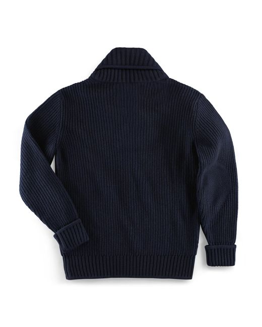 &SONS Trading Co Blue Sons Port Shawl Collar Jumper for men