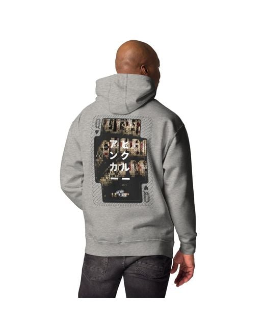 Anchor and Crew Gray Heather One Japan Gurafiku Cotton Blend Hoodie