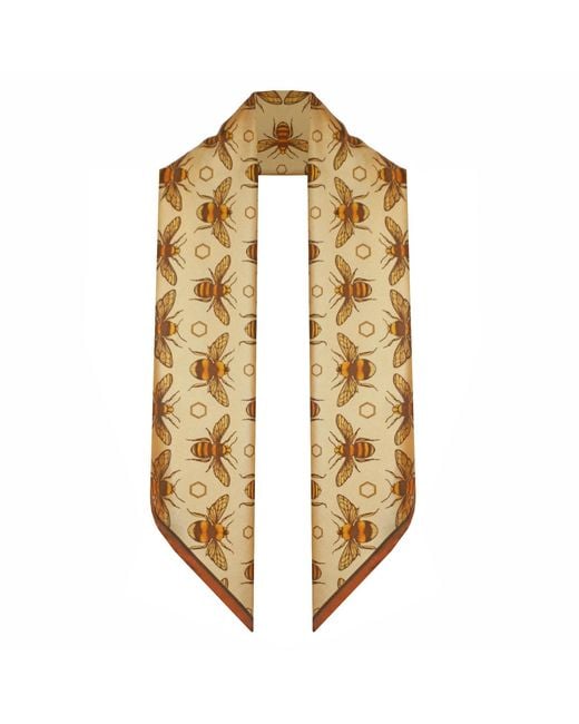 Emily Carter Metallic The British Bee Silk Scarf
