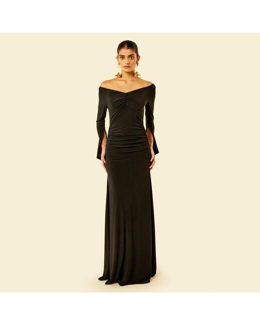 Celestine & Mae Black Maldau Maxi Dress