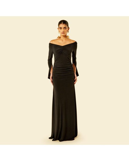 Celestine & Mae Black Maldau Maxi Dress