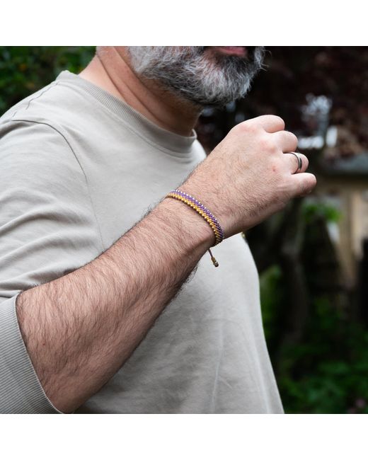 Harbour Uk Orange British Connection Rope Bracelet for men
