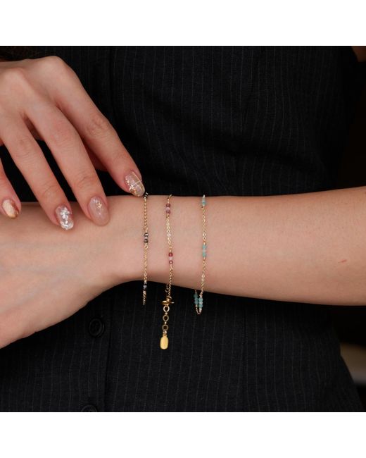 Inari Jewellery Metallic Amarus Bracelet – Filled With Garnet & Quartz